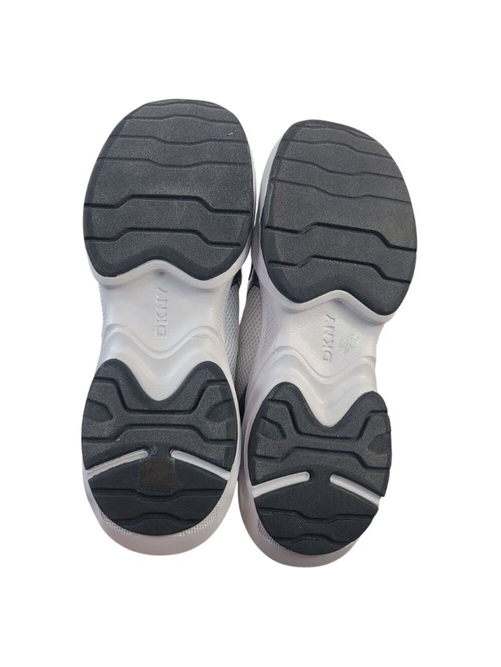 NEW DKNY DeYoung Chunky Silver & White Mesh Sneakers US 10M Athletic Shoes - Picture 7 of 7
